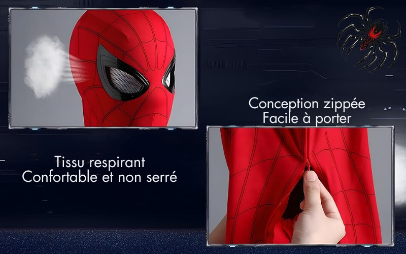 Masque Spiderman avec yeux mobiles clignotants