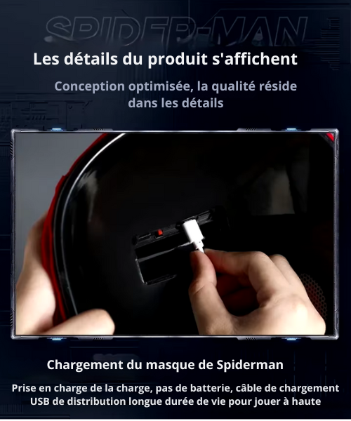 Masque Spiderman avec yeux mobiles clignotants