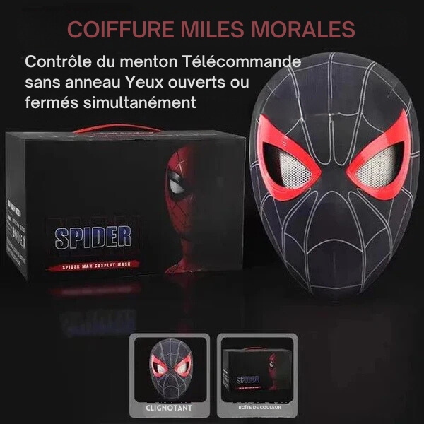 Masque Spiderman avec yeux mobiles clignotants