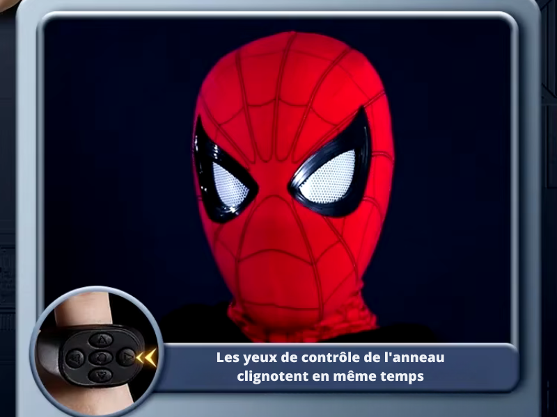 Masque Spiderman avec yeux mobiles clignotants