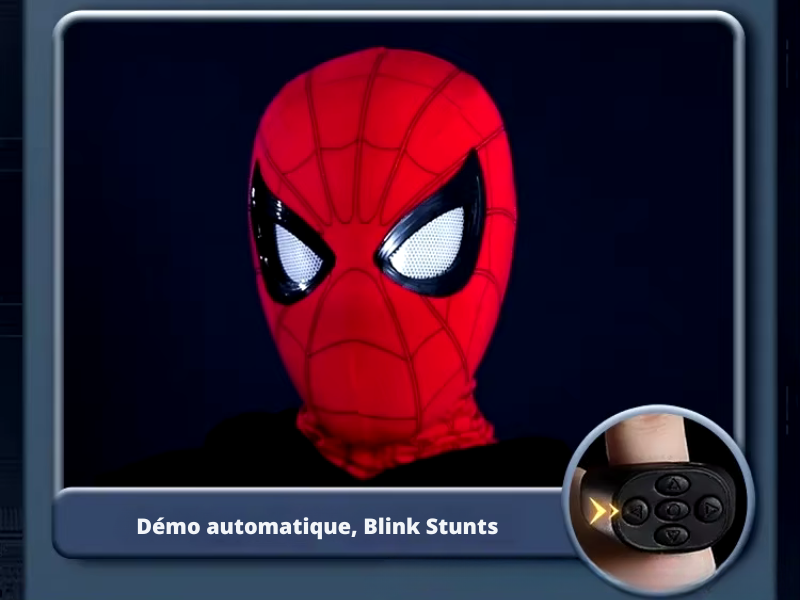 Masque Spiderman avec yeux mobiles clignotants